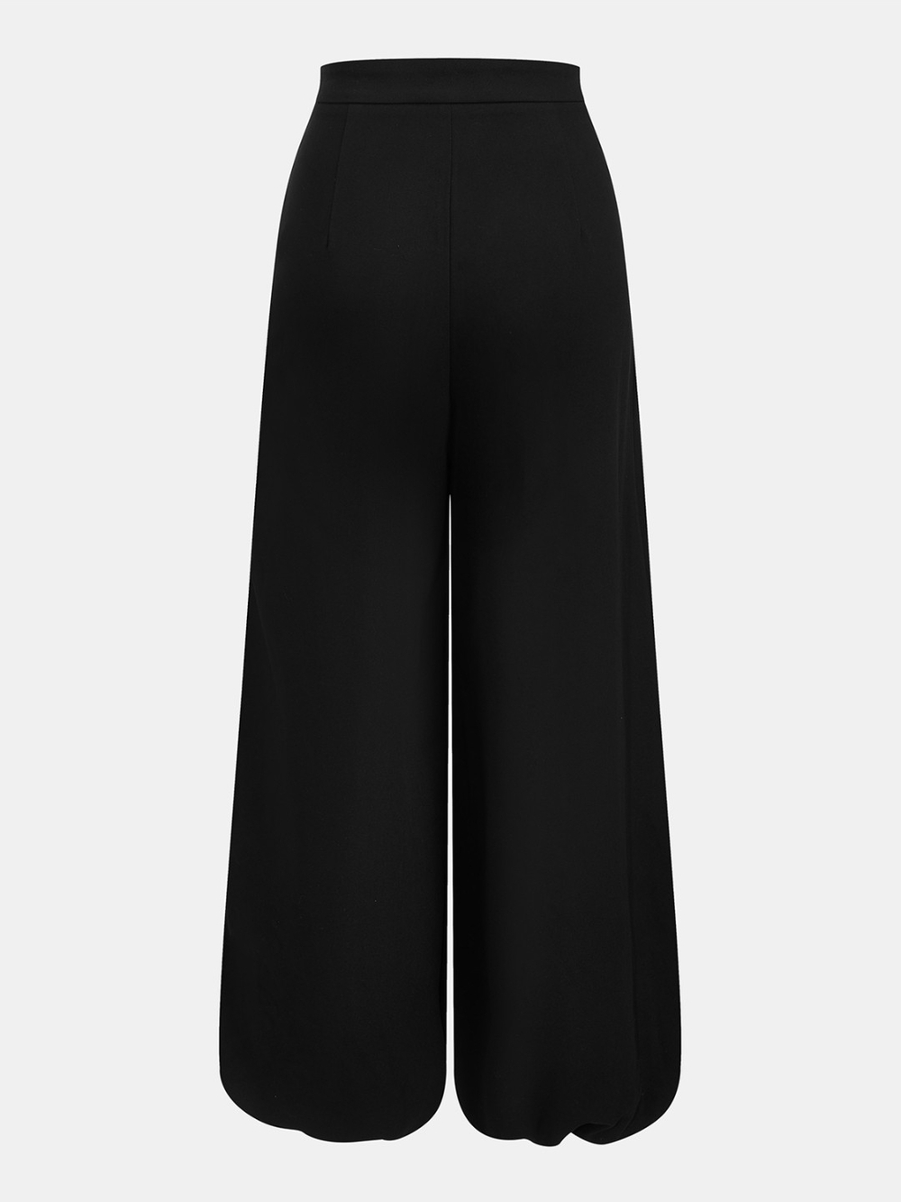 Commense Black Wide-Leg Balloon Wrap Overlay Pants - Picture 8 of 12